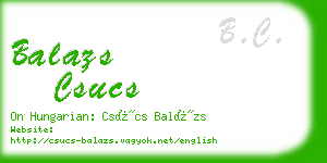 balazs csucs business card